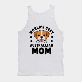 Mini Australian Shepherd Gifts World's Best Aussie Mom Tank Top